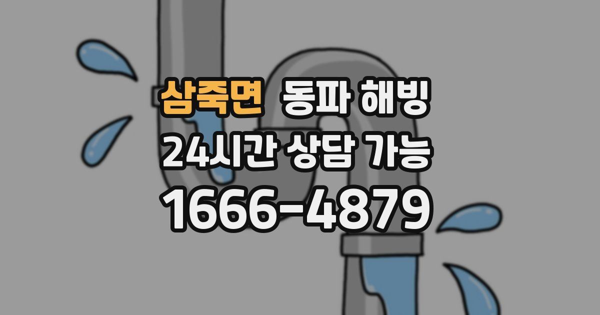 삼죽면 동파 해빙