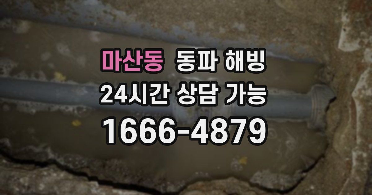 마산동 동파 해빙