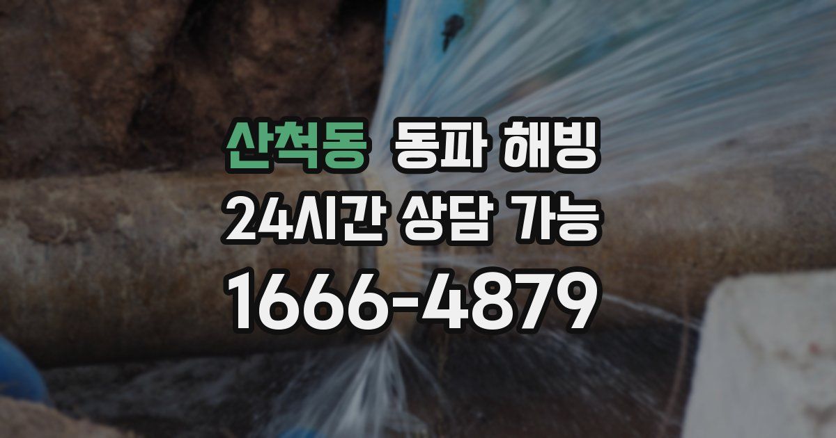 산척동 동파 해빙