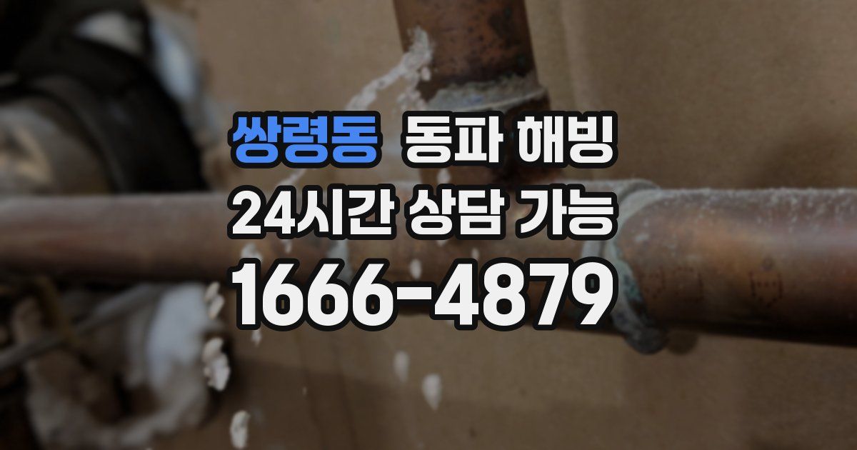 쌍령동 동파 해빙