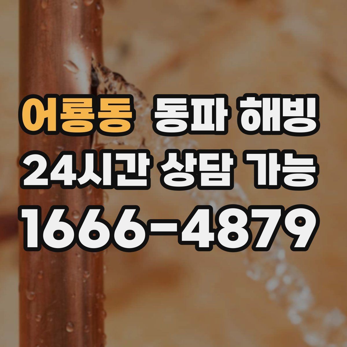 어룡동 동파 해빙 급수 복구 후 욕실 수전 테스트 포인트