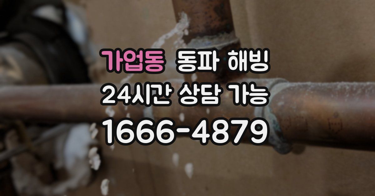 가업동 동파 해빙