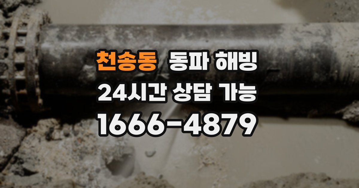 천송동 동파 해빙