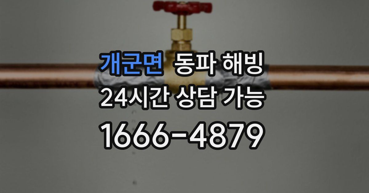 개군면 동파 해빙