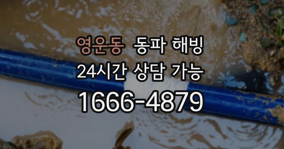 영운동 동파 해빙