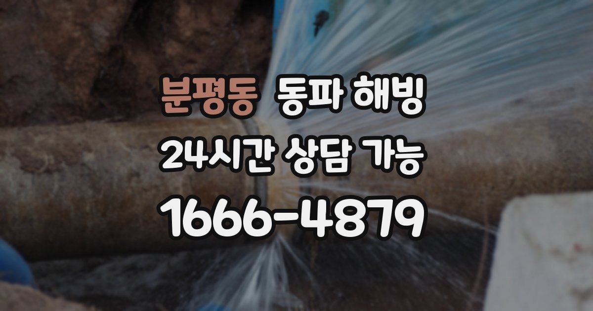 분평동 동파 해빙