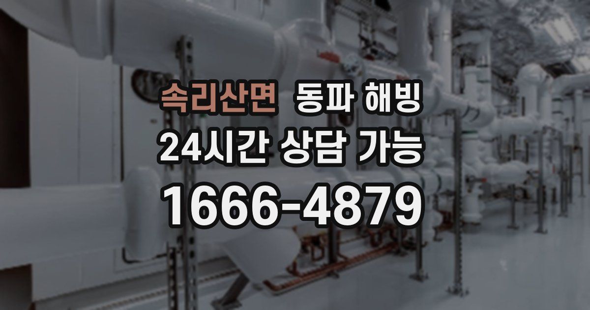 속리산면 동파 해빙