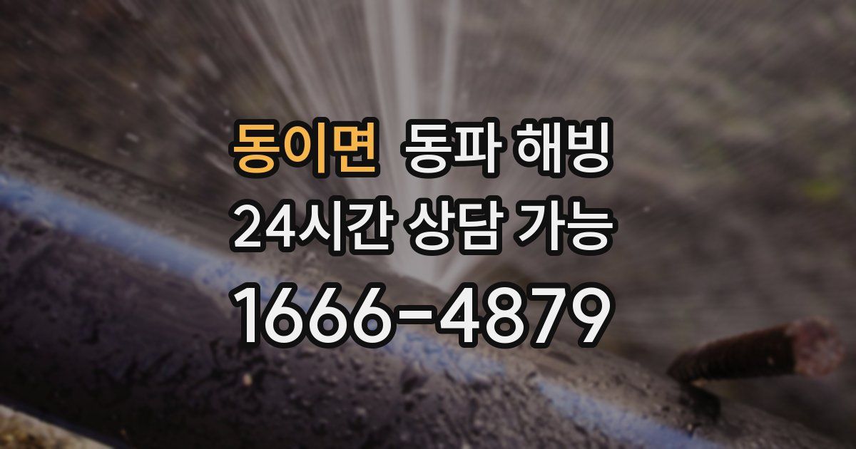 동이면 동파 해빙