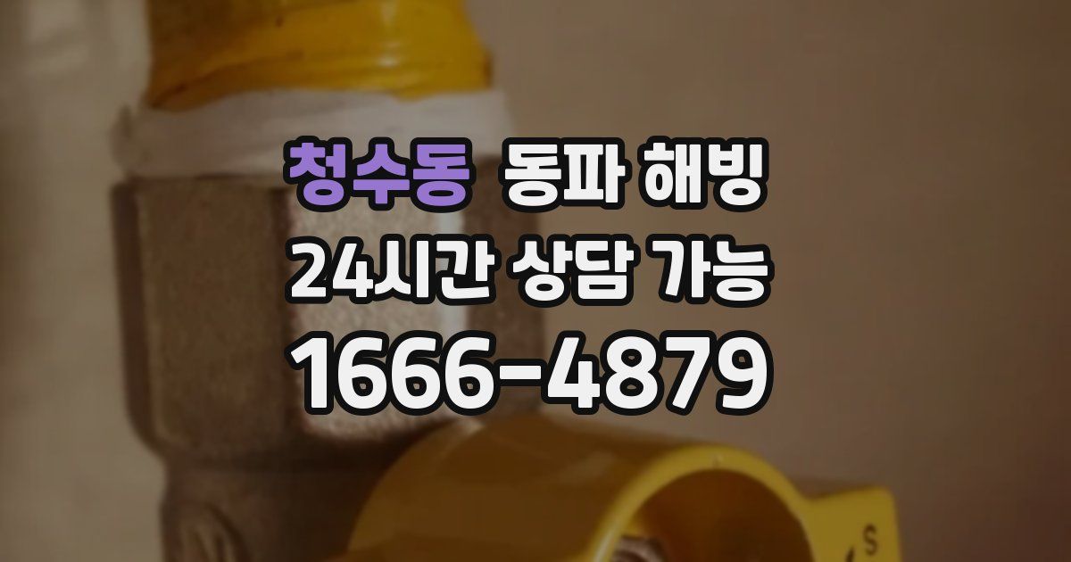 청수동 동파 해빙