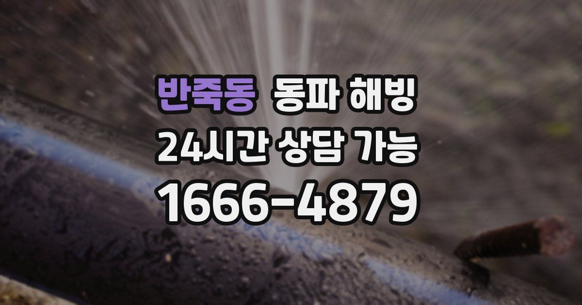 반죽동 동파 해빙