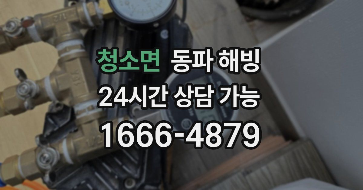 청소면 동파 해빙