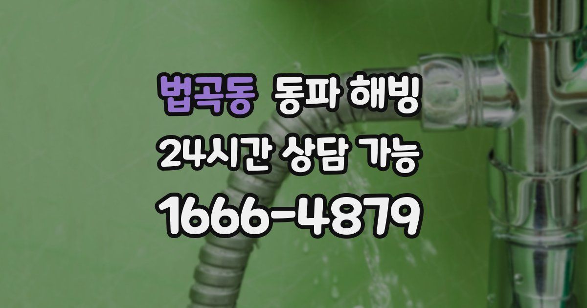 법곡동 동파 해빙