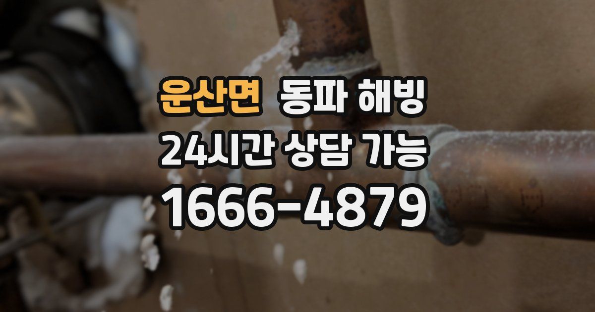 운산면 동파 해빙