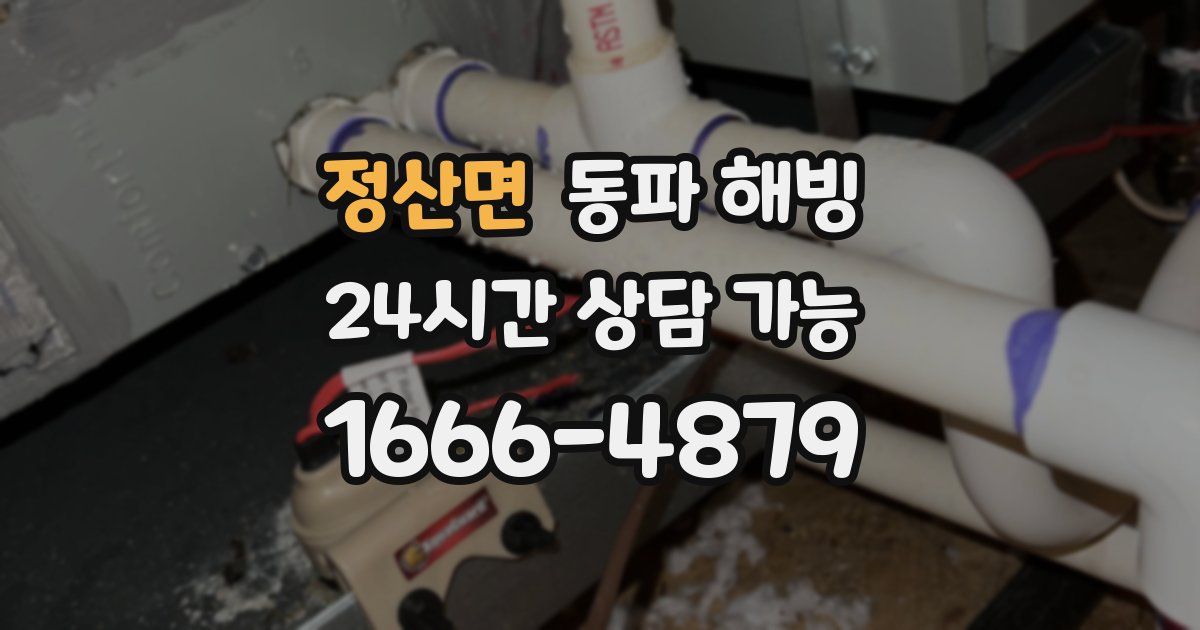 정산면 동파 해빙