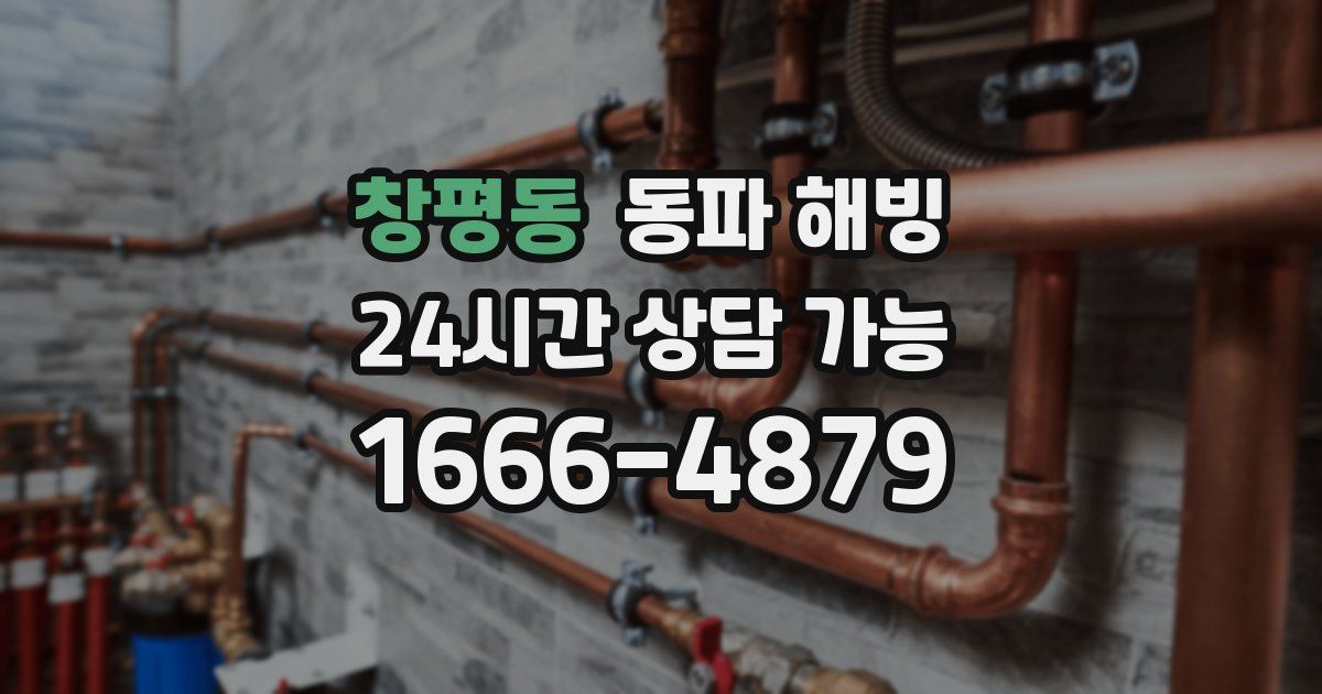 창평동 동파 해빙