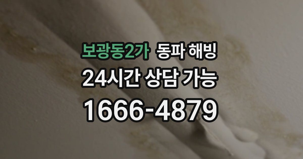 보광동2가 동파 해빙