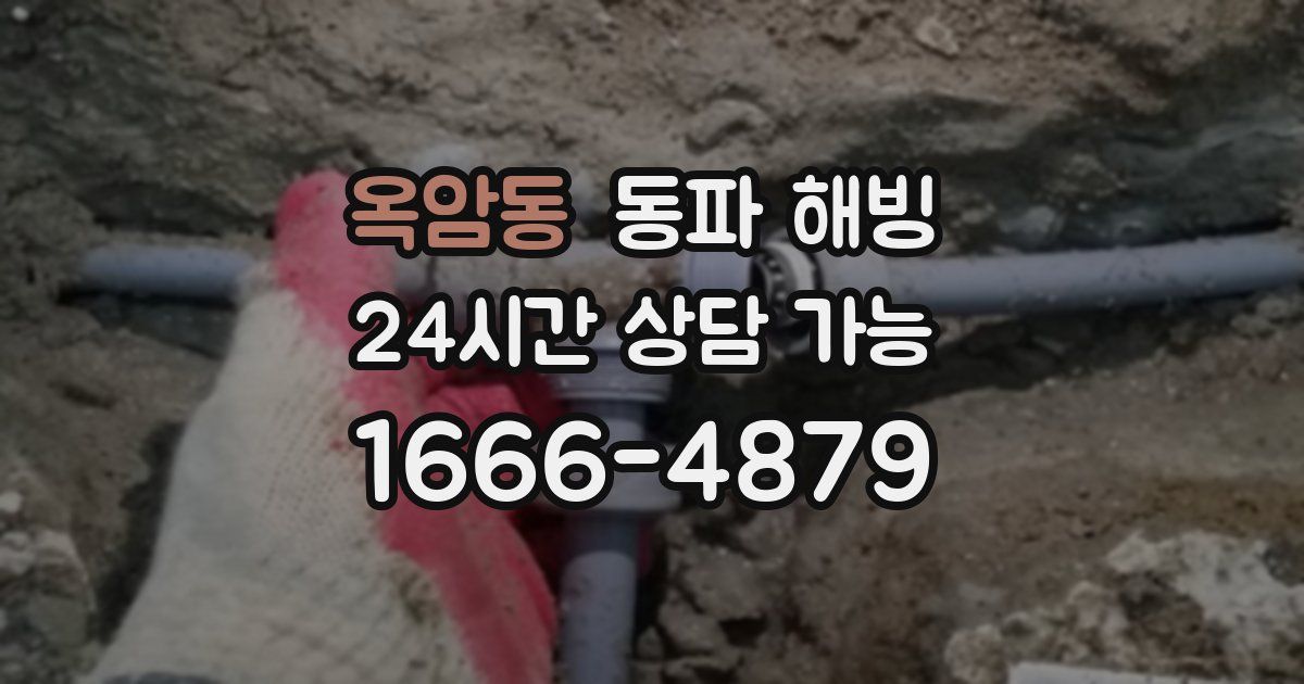 옥암동 동파 해빙