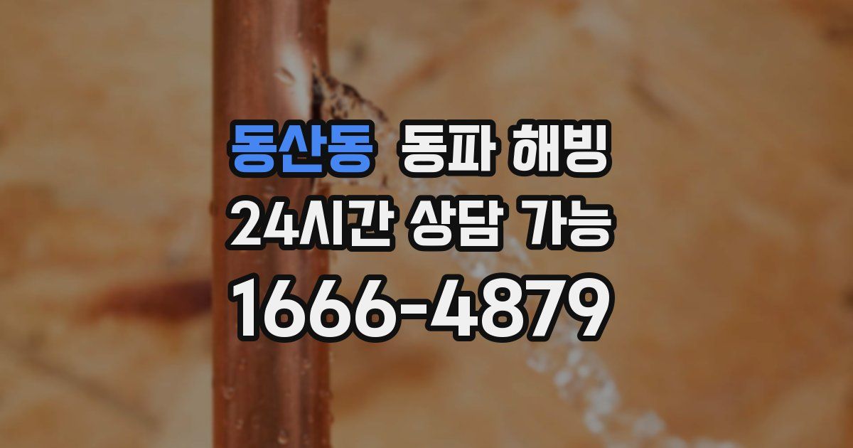 동산동 동파 해빙