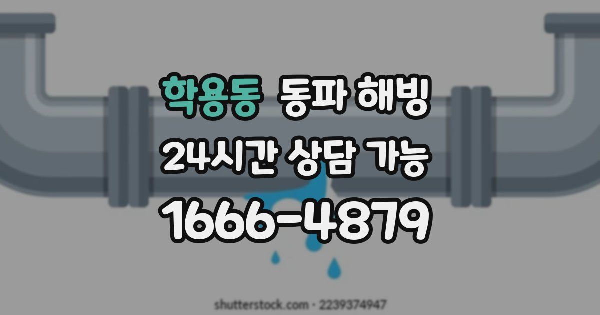 학용동 동파 해빙