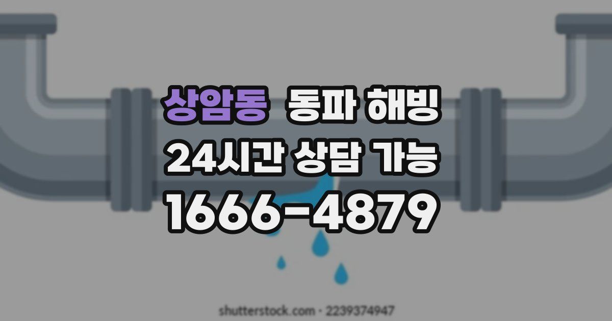 상암동 동파 해빙