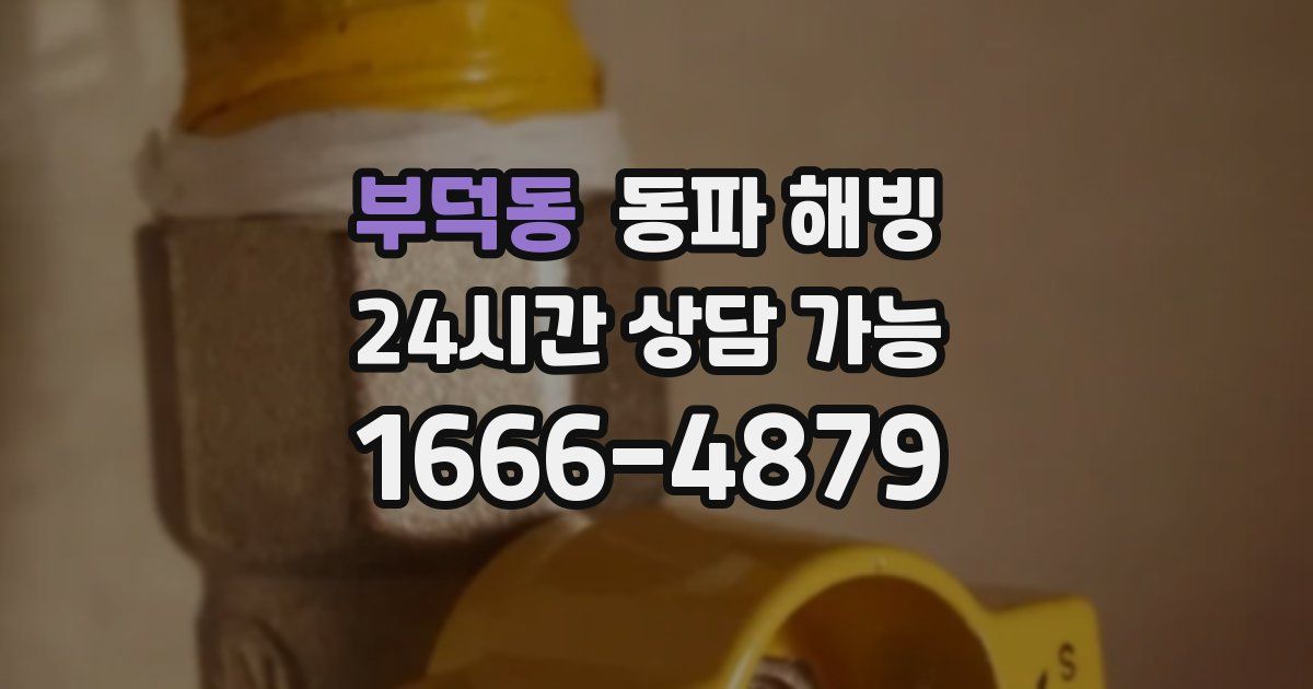 부덕동 동파 해빙