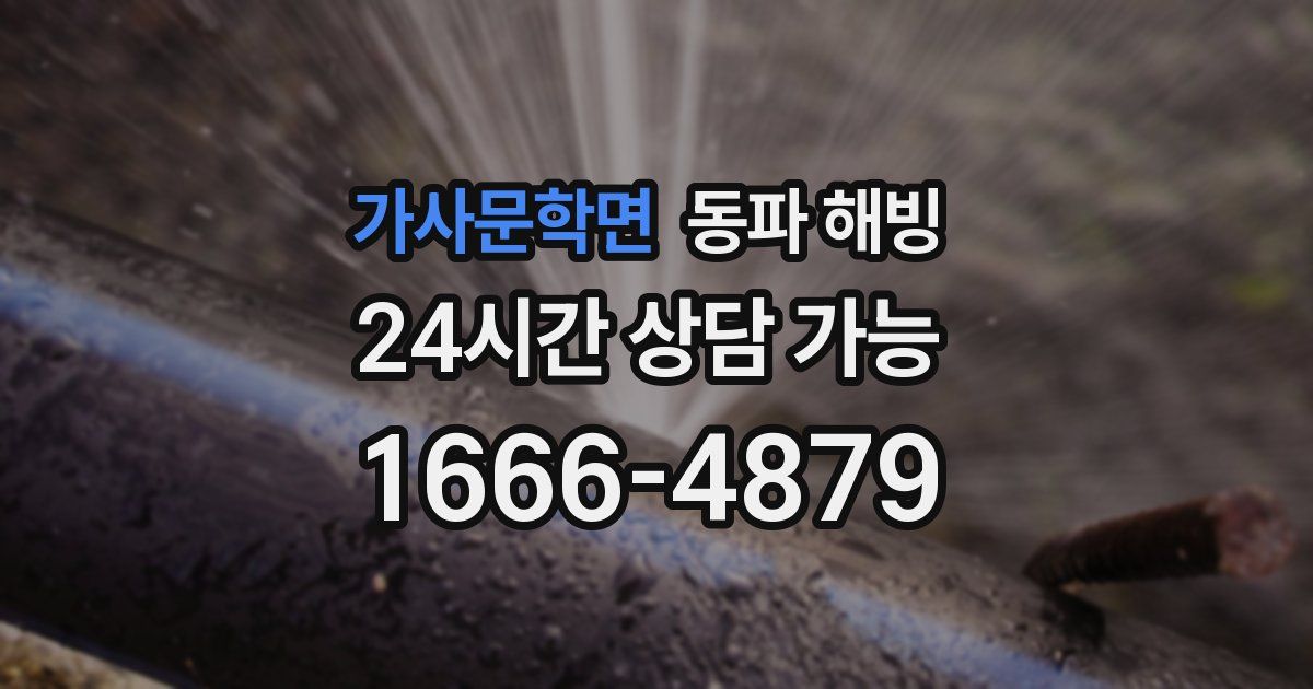 가사문학면 동파 해빙