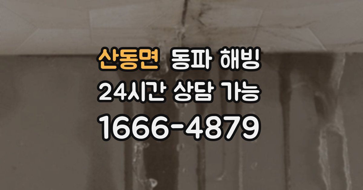 산동면 동파 해빙