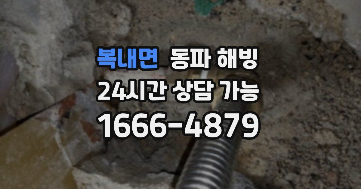 복내면 동파 해빙