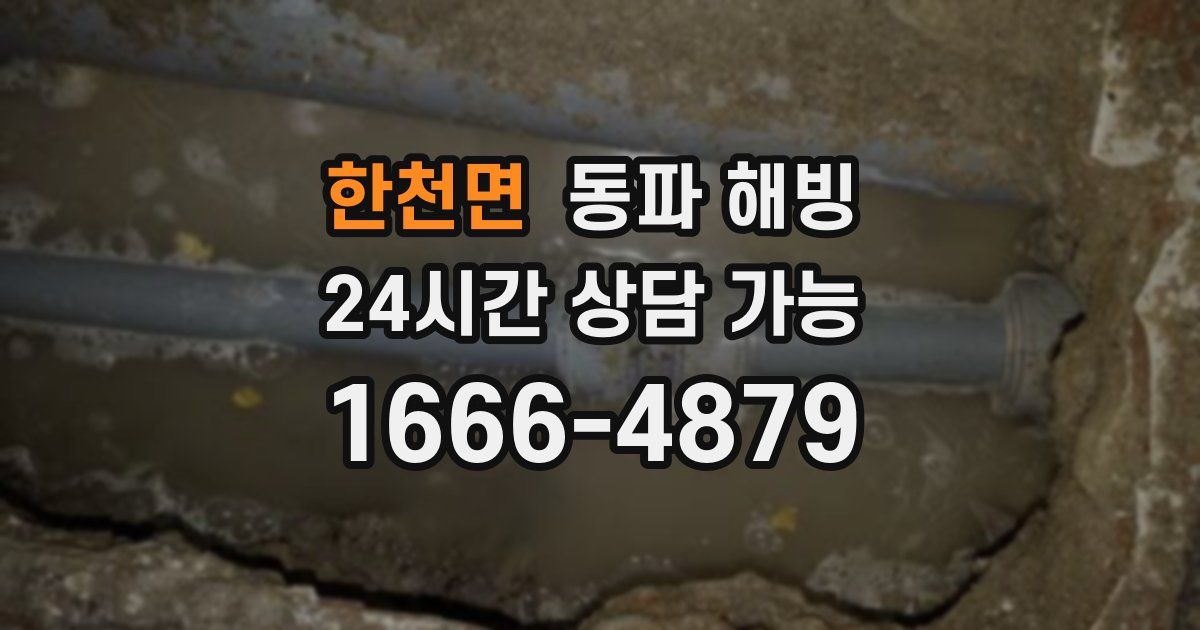 한천면 동파 해빙