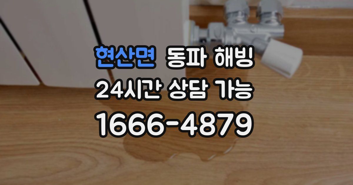 현산면 동파 해빙