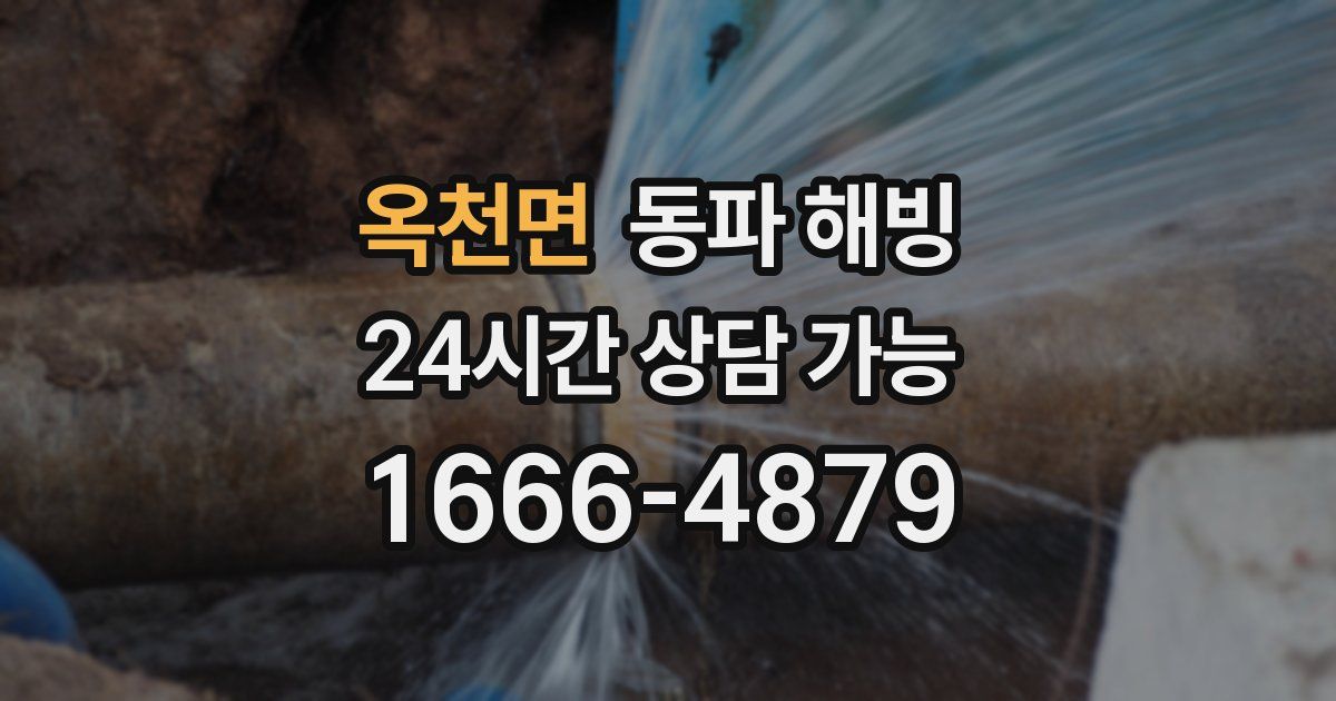 옥천면 동파 해빙