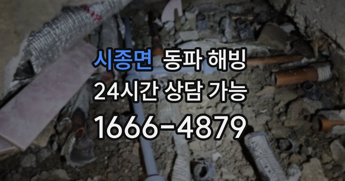 시종면 동파 해빙