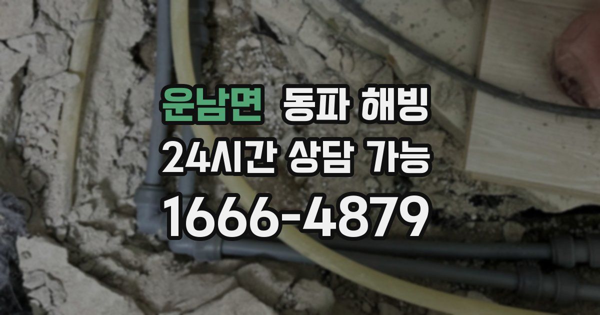 운남면 동파 해빙