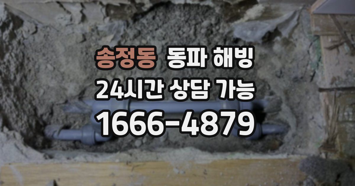 송정동 동파 해빙