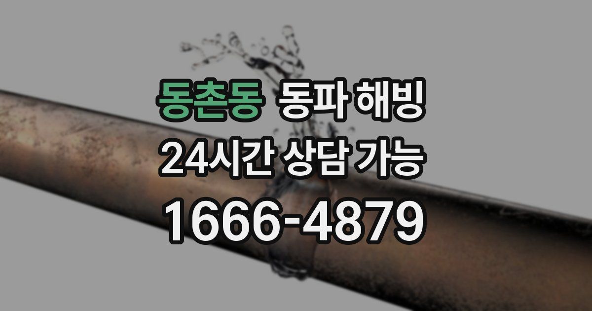 동촌동 동파 해빙