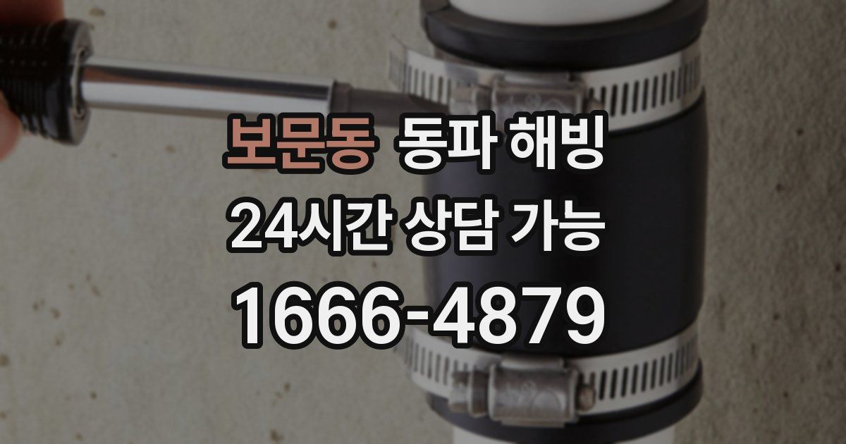 보문동 동파 해빙