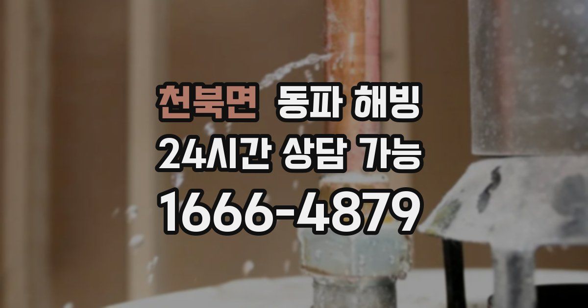 천북면 동파 해빙