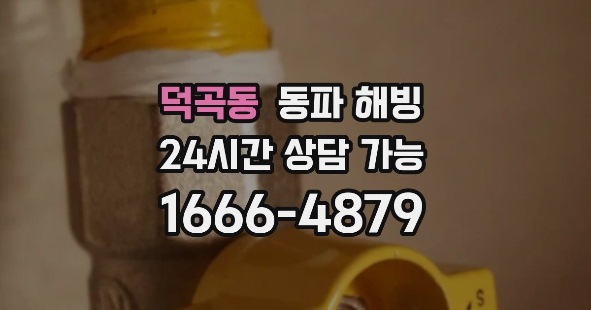 덕곡동 동파 해빙