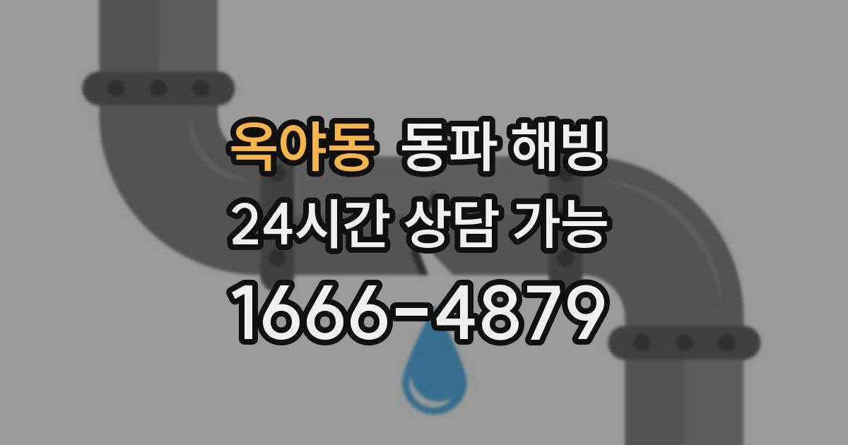 옥야동 동파 해빙