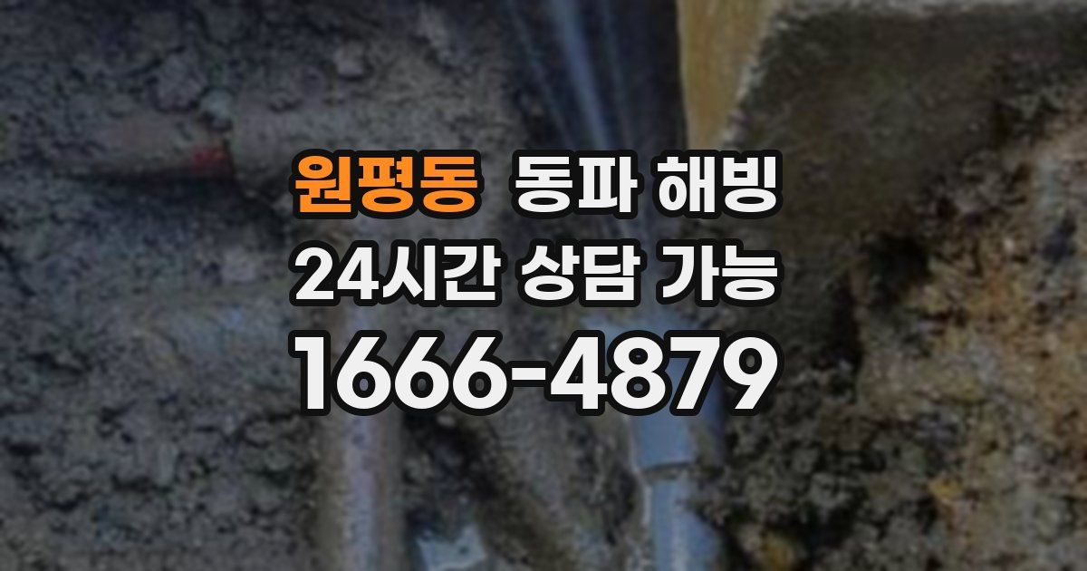 원평동 동파 해빙