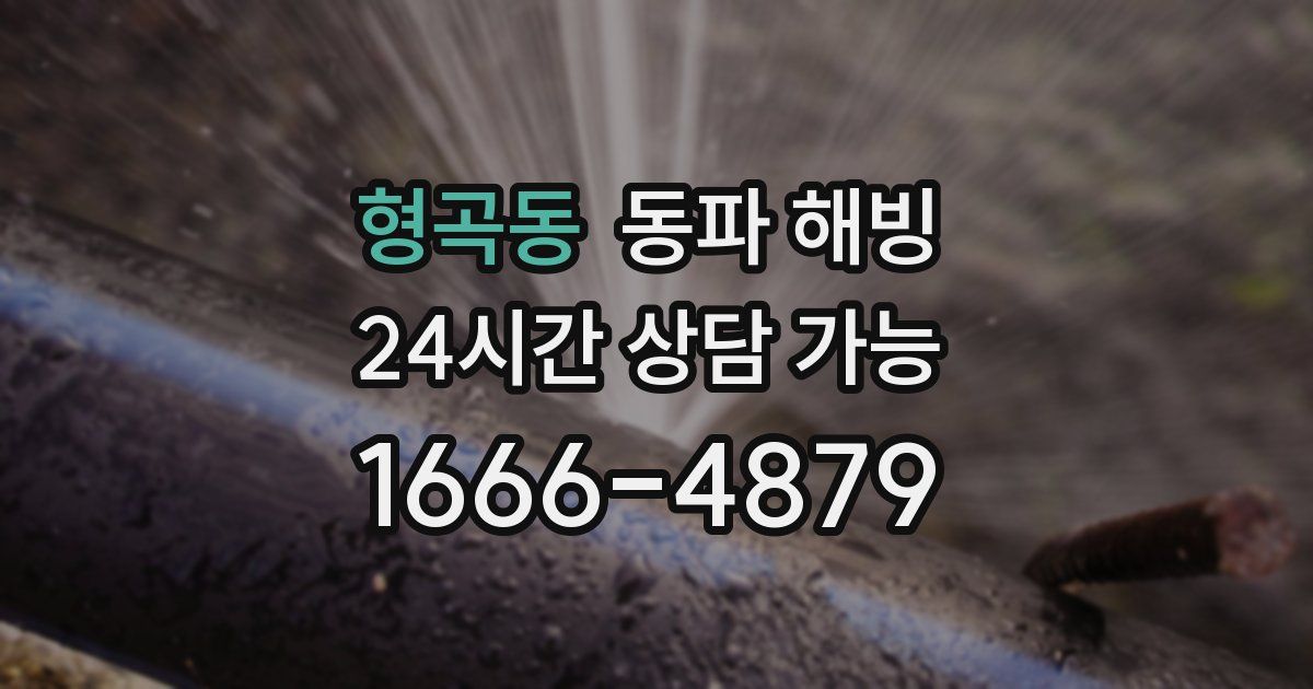 형곡동 동파 해빙