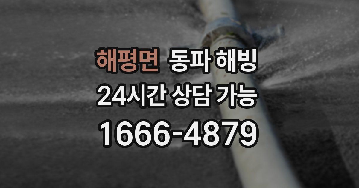 해평면 동파 해빙