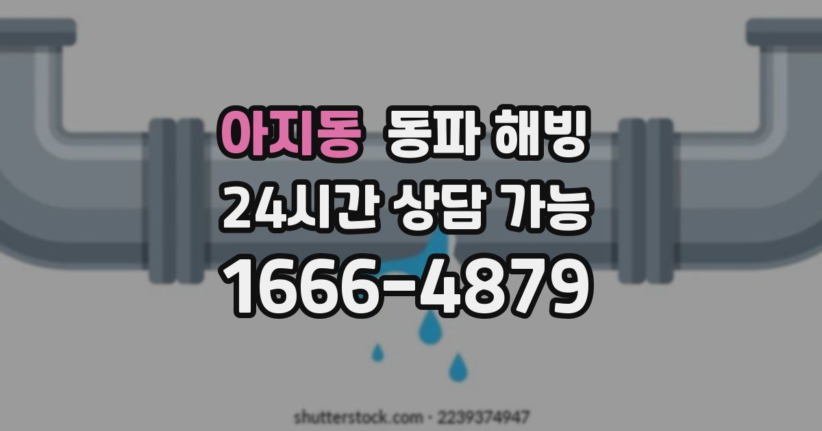 아지동 동파 해빙