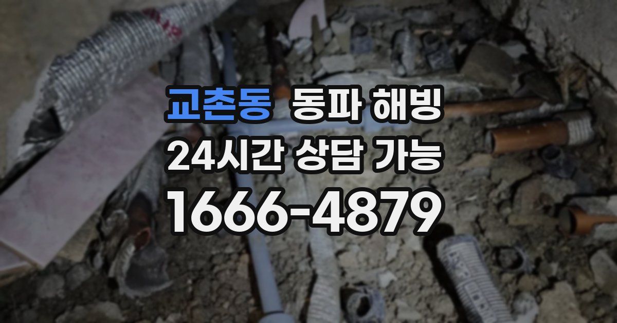 교촌동 동파 해빙