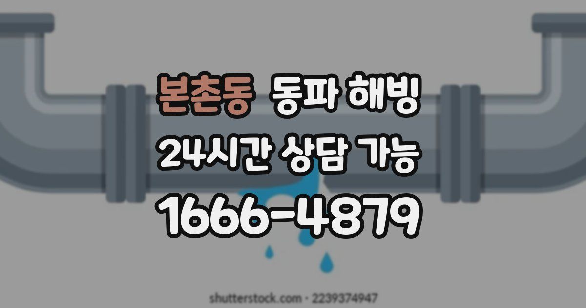 본촌동 동파 해빙