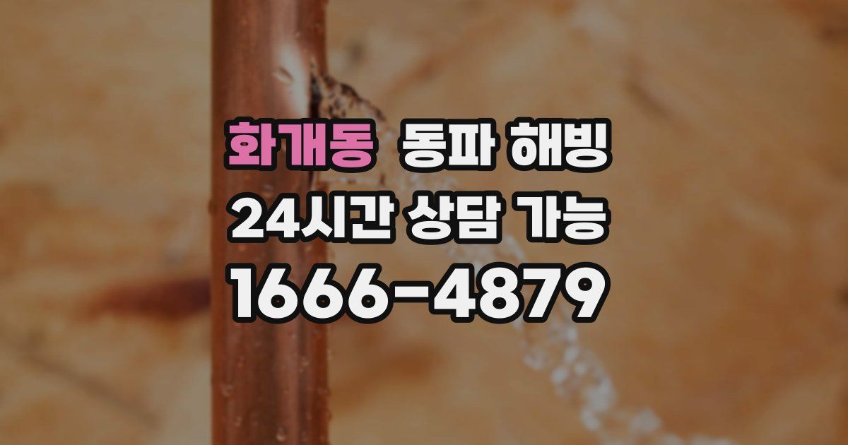 화개동 동파 해빙