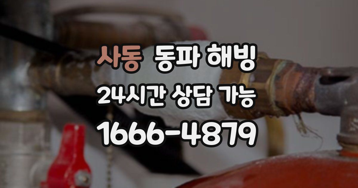 사동 동파 해빙