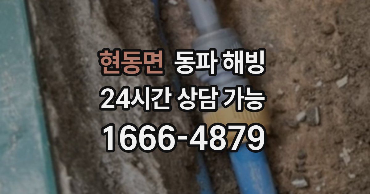 현동면 동파 해빙