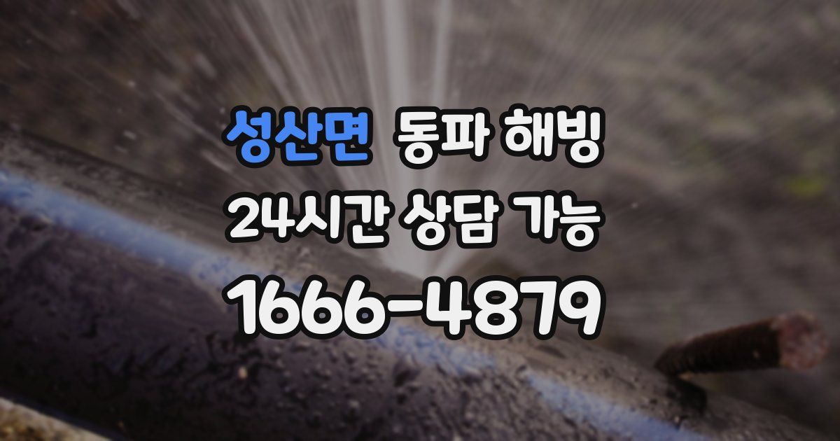 성산면 동파 해빙