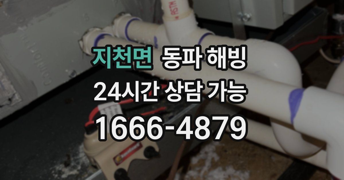 지천면 동파 해빙